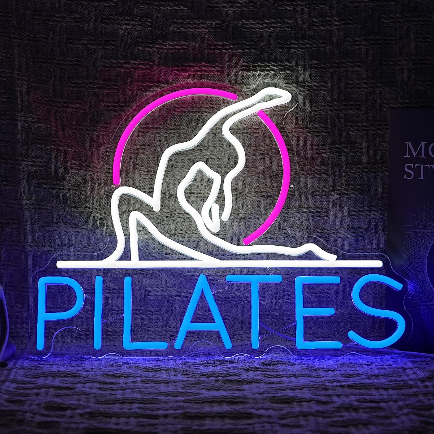 Pilates Yoga Room - Letrero de neón para Pilates, luz
