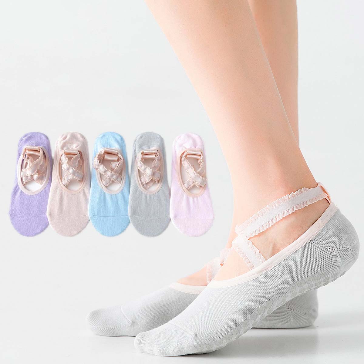 Yoga Pilates Girl - Calcetines de Yoga profesionales de Color