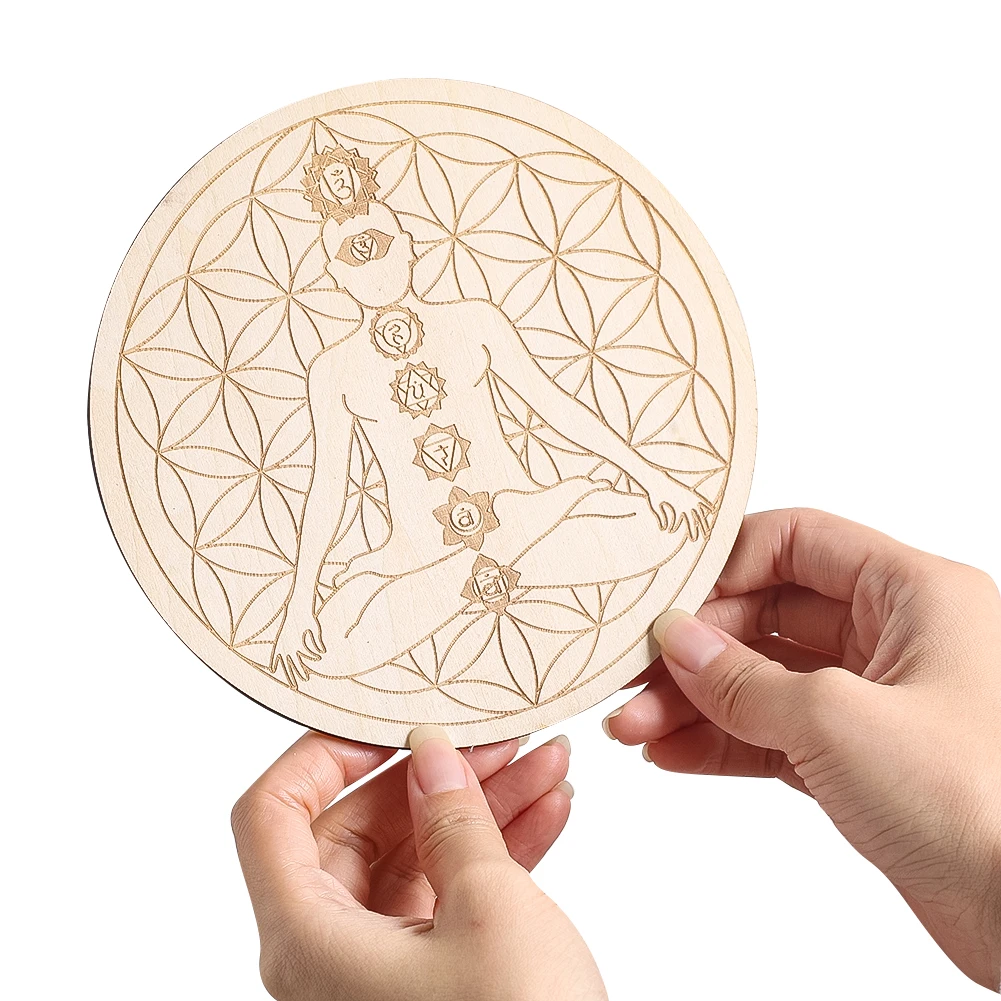 Mat Pilates Yoga - 15CM grabado láser 7 Chakras meditación