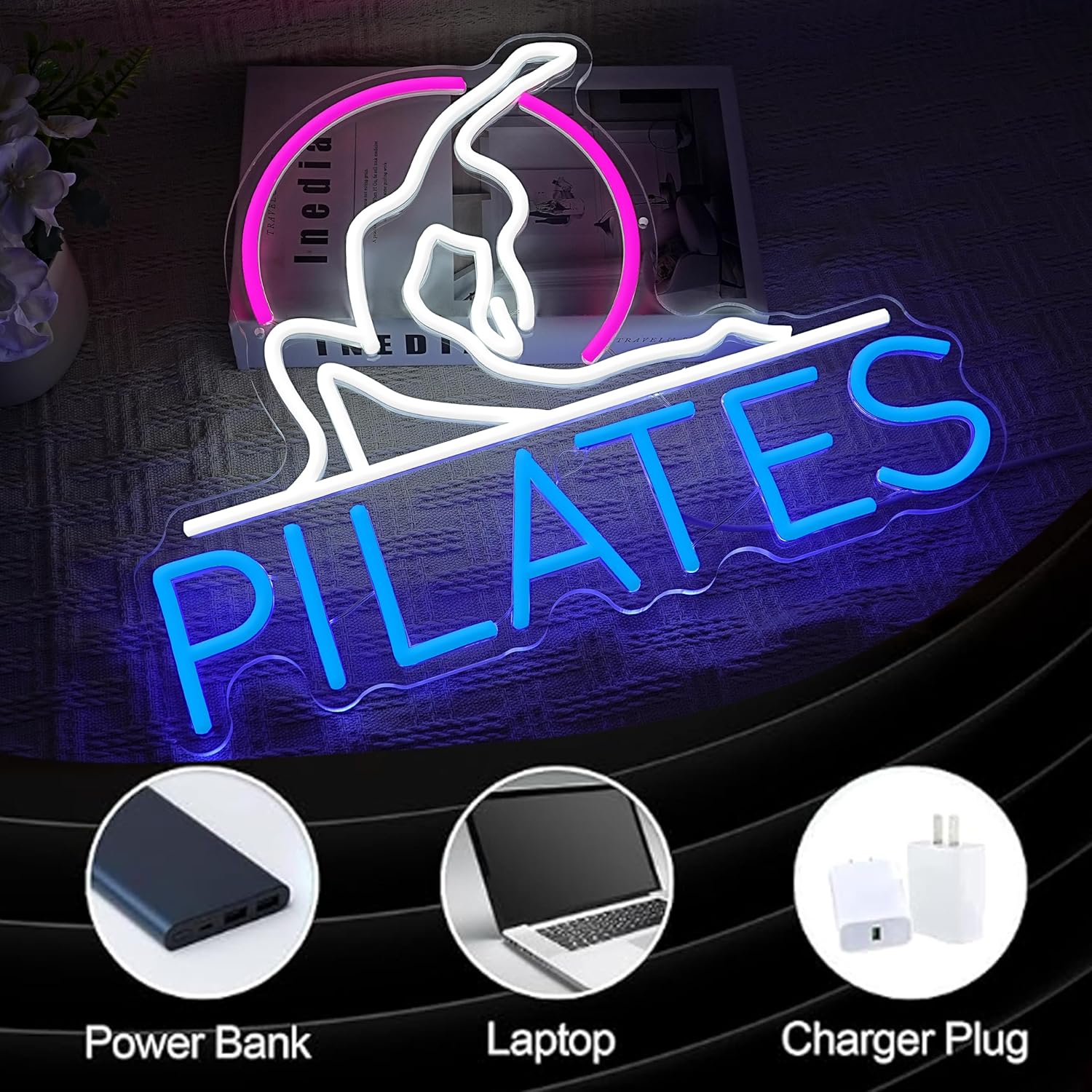 Letrero de neón para Pilates,  - Pilates Yoga Room reseña y precio