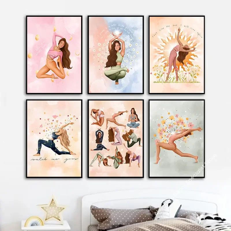 Pintura en lienzo de Pilates b - Pilates Yoga Room reseña y precio