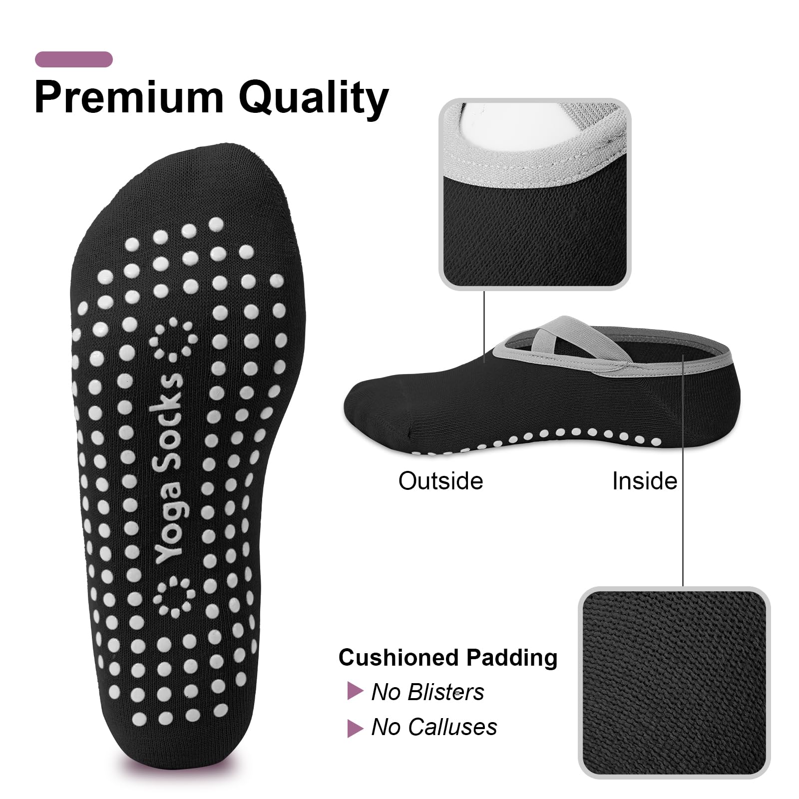 Paquete de 4 Calcetines de Pil - Pilates Yoga Kit reseña y precio